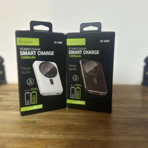 Cargador Portátil Inalámbrico Magnético Powerbank - 12000 Mah - Color Negro