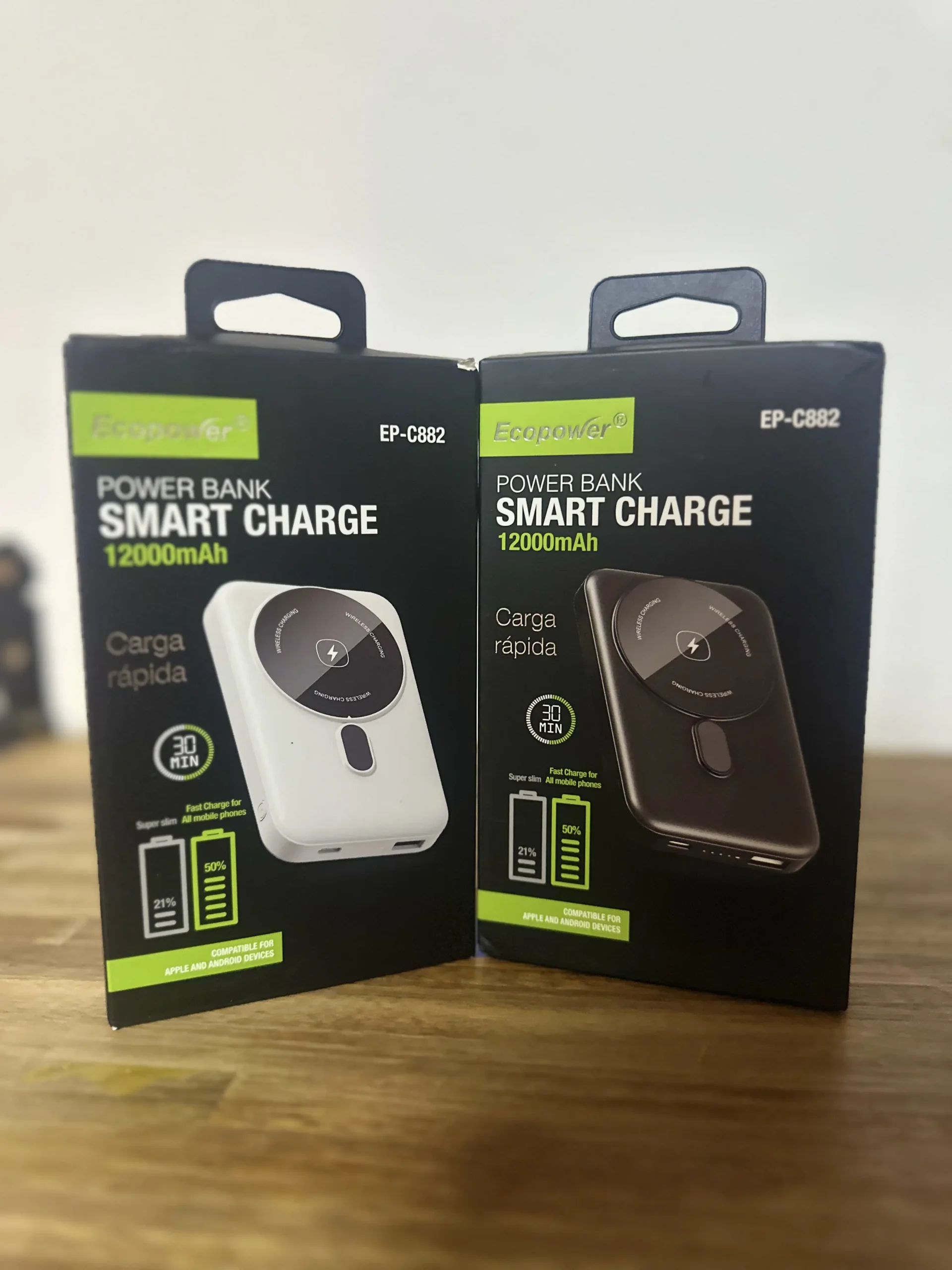 Cargador Portátil Inalámbrico Magnético Powerbank - 12000 Mah - Color Negro - Image 2